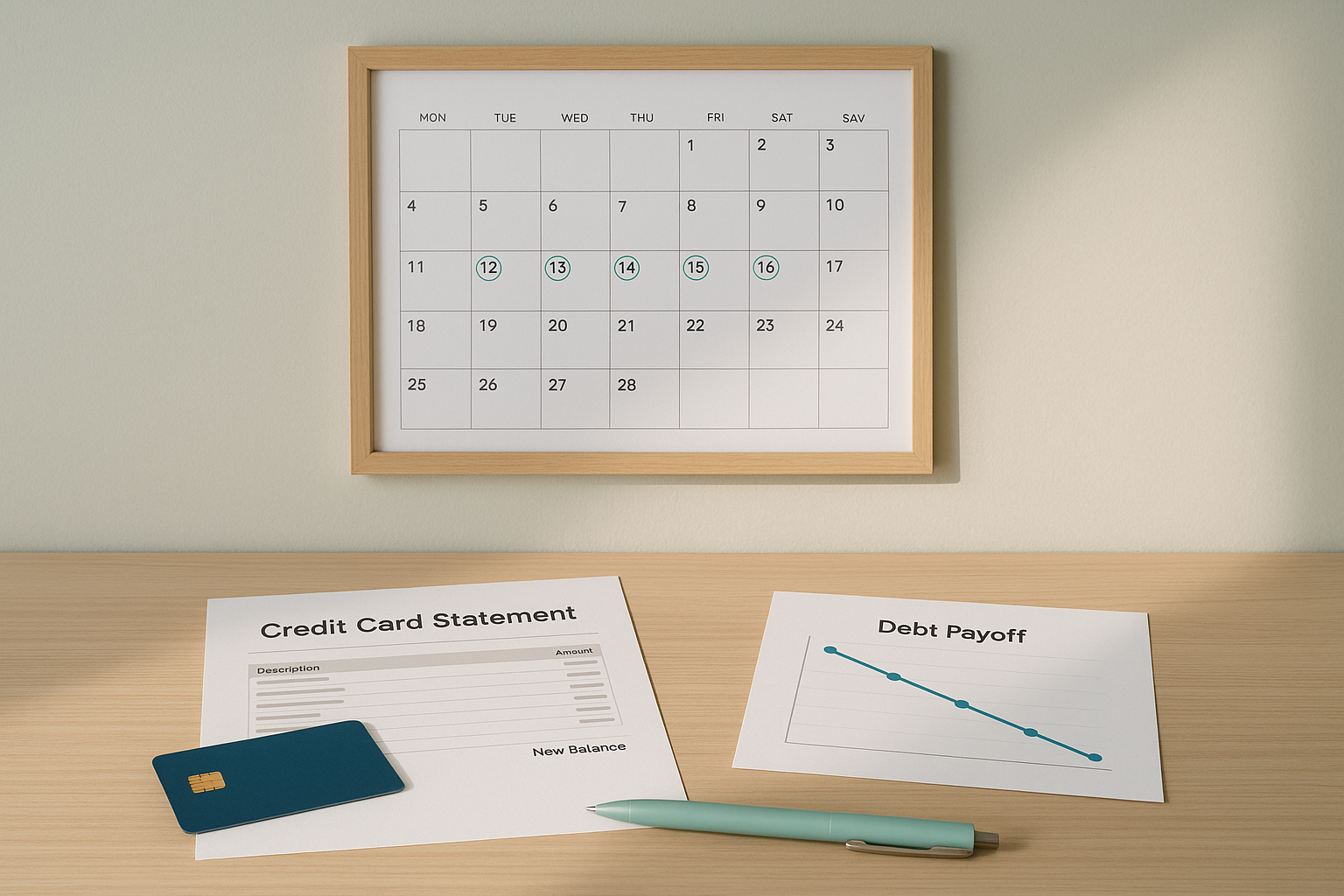 Biweekly paycheck debt payoff planning illustration