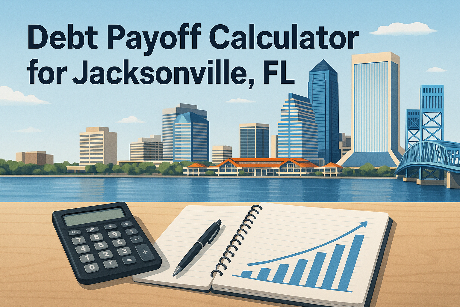 Jacksonville, Florida debt payoff calculator hero image