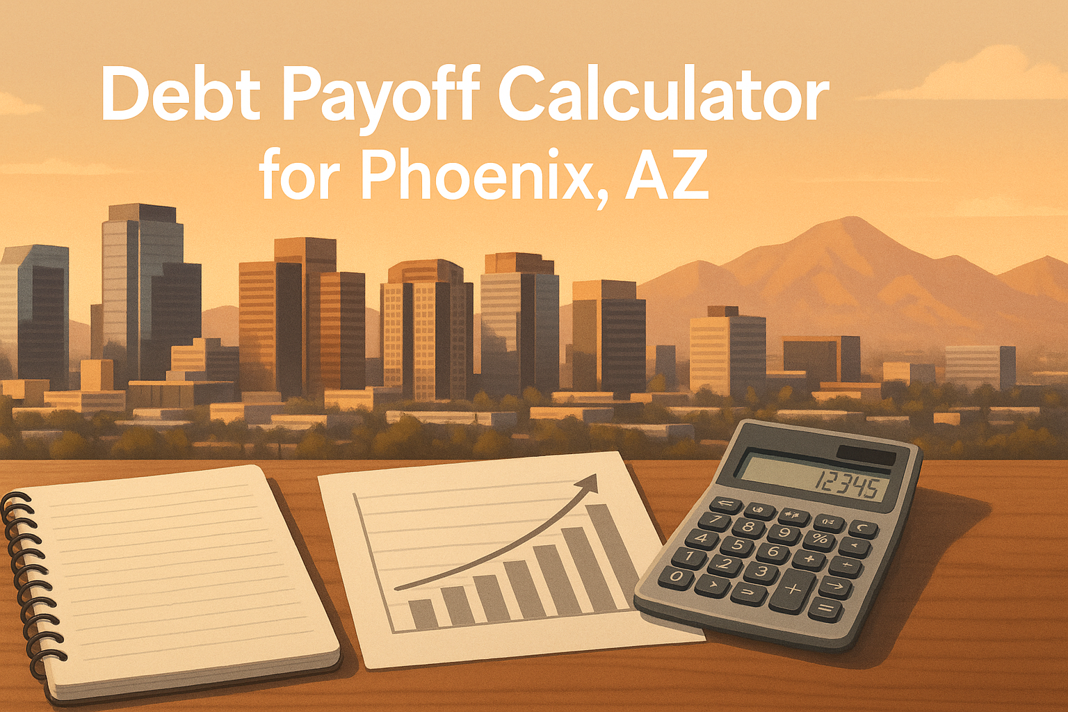 Phoenix, Arizona debt payoff calculator hero image